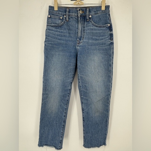 NWOT Madewell The Perfect Vintage Jean in Enmore Wash: Raw-Hem Edition Blue 24 - Picture 3 of 5